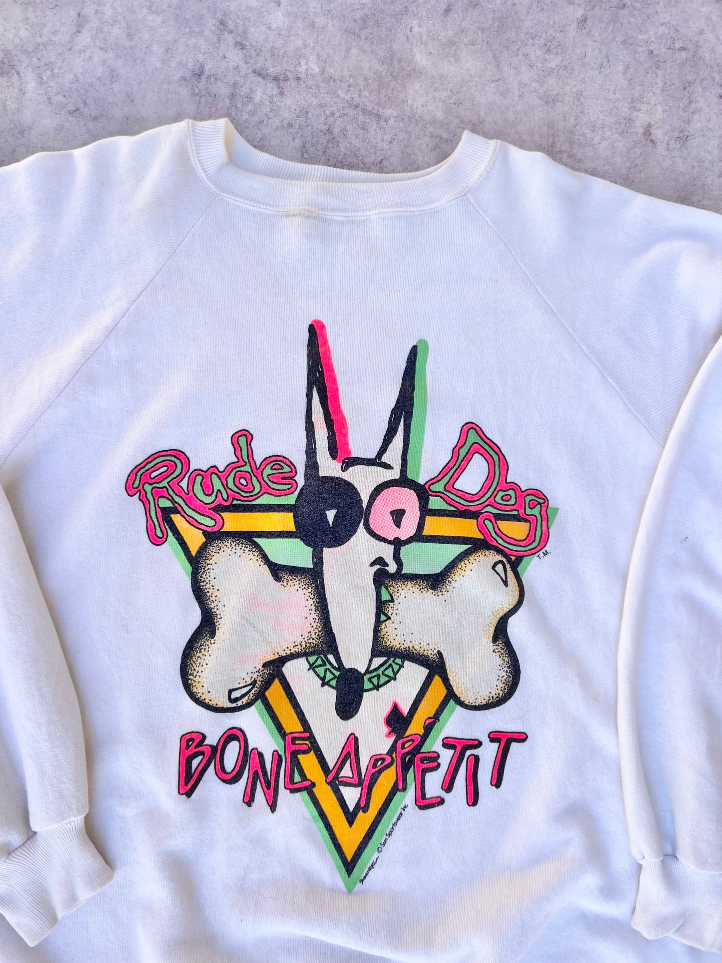 Vintage Rude Dog Bone Appetit Crewneck (L)
