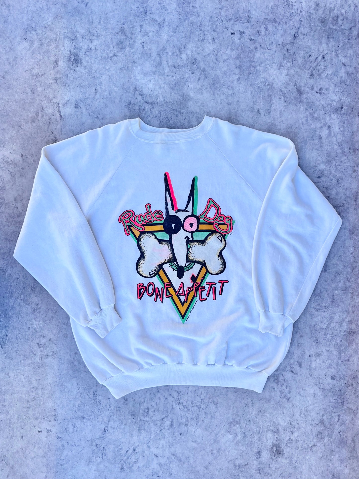 Vintage Rude Dog Bone Appetit Crewneck (L)