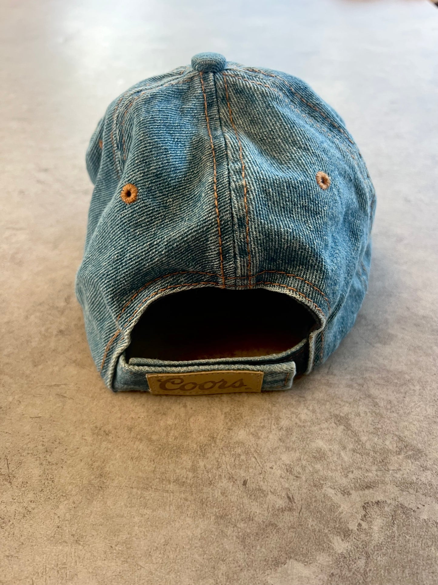 Vintage Coors Denim Distressed Beer Hat