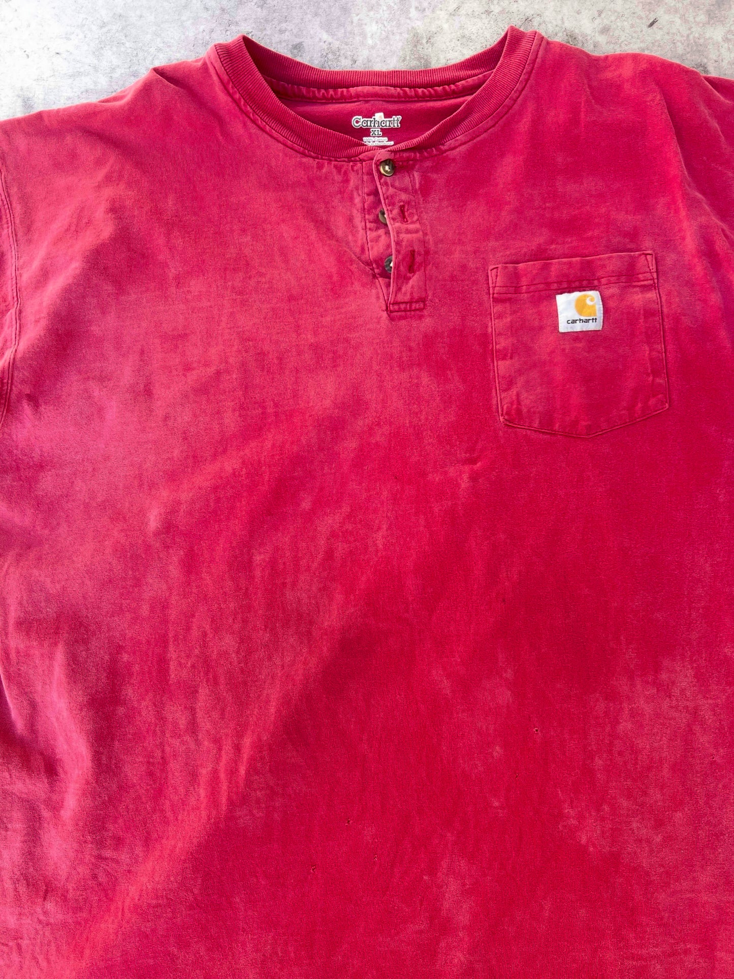 Vintage Carhartt Button Up Pocket Tee (XL)