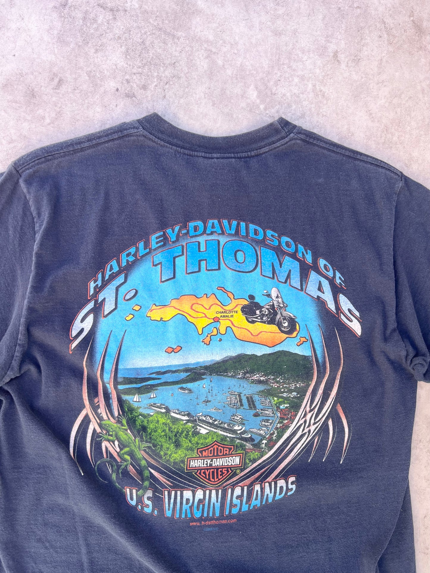 Vintage Harley Davidson St. Thomas U.S Virgin Islands Tee (L)