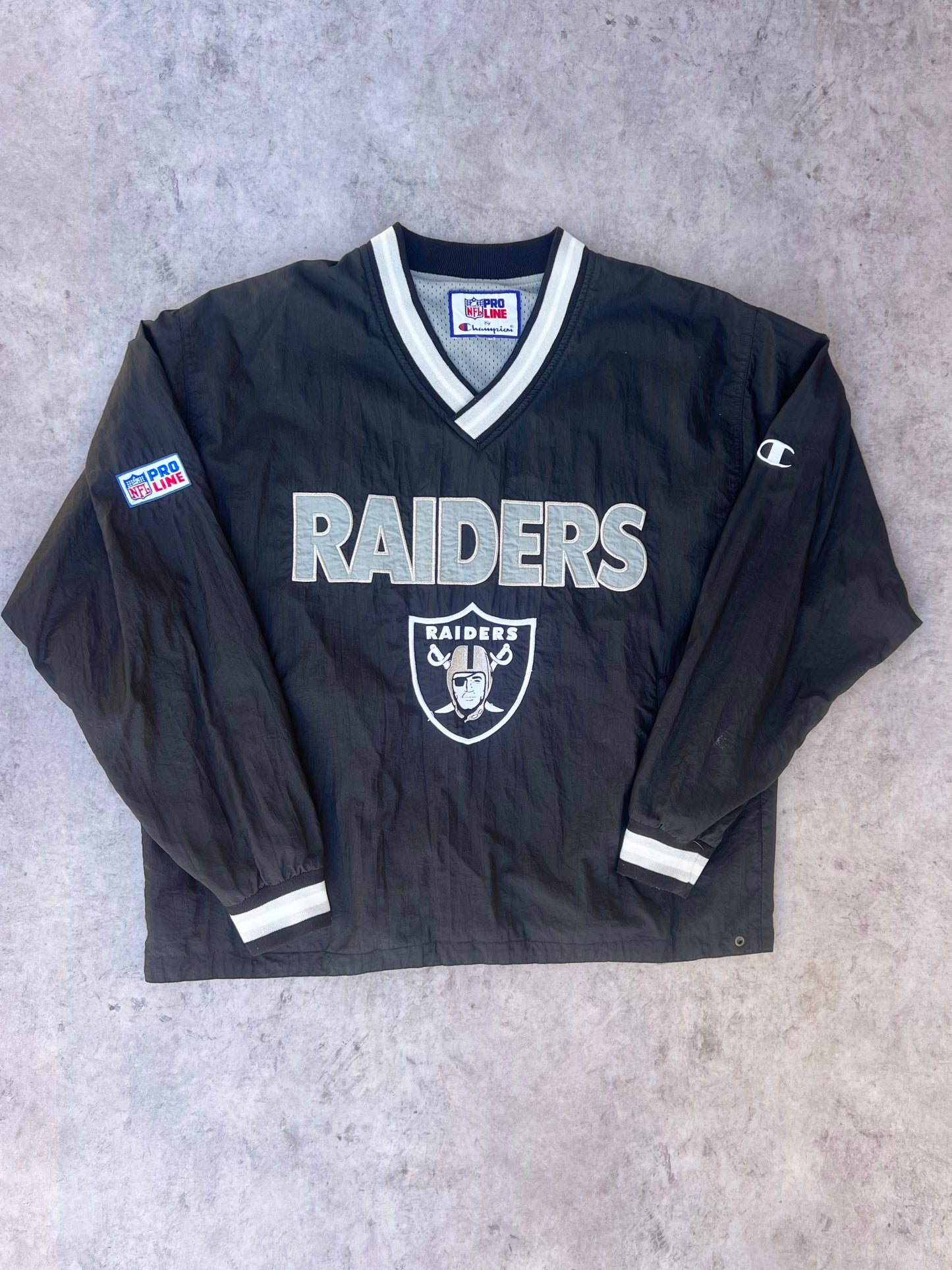 Vintage Oakland Raiders Reversible Pro Line Champion Pullover (XL)