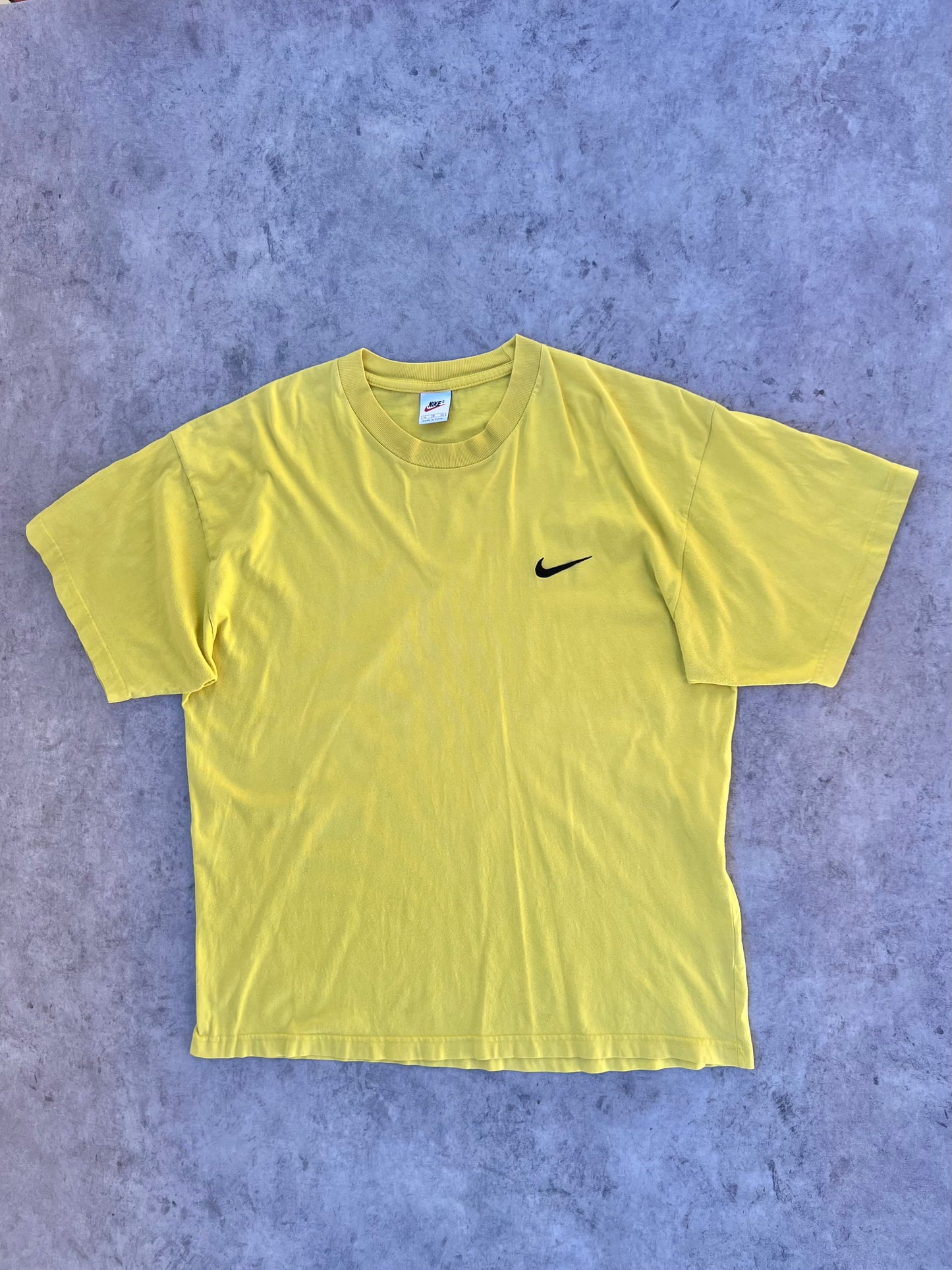 Vintage Nike Mustard Swoosh Tee (XL)