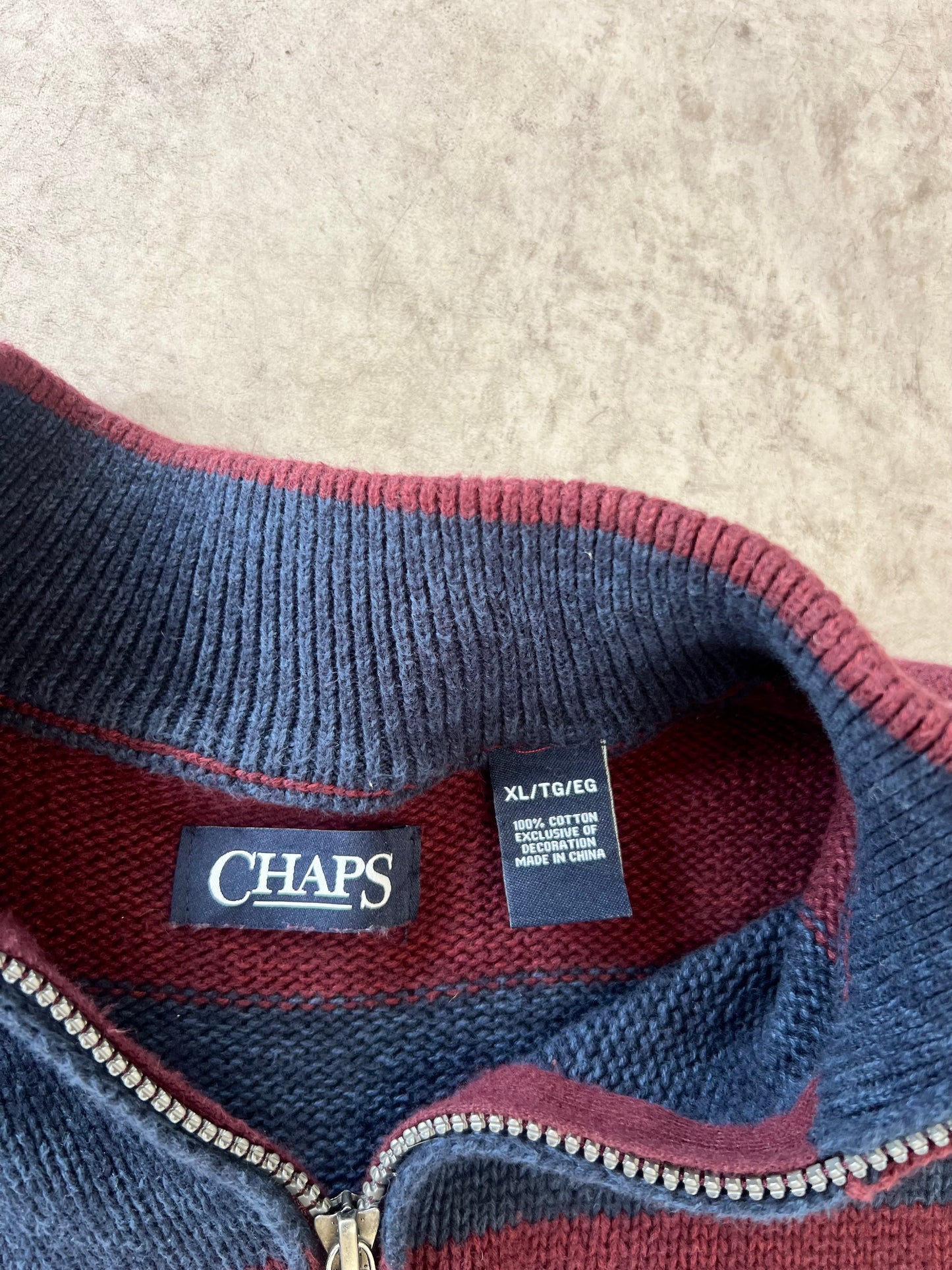 Vintage 90's Chaps Ralph Lauren 1/4 Zip Knit Sweater (L)