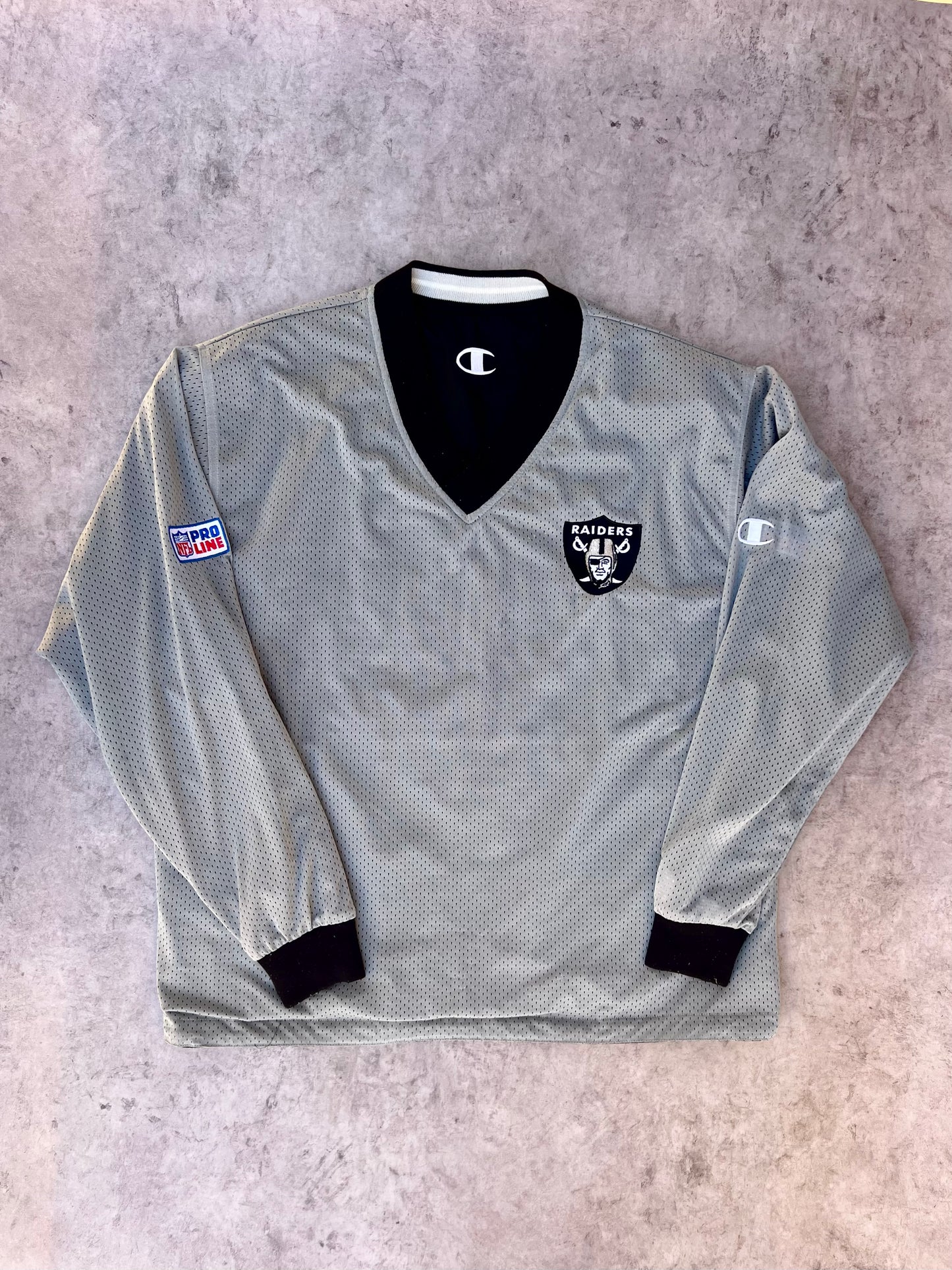 Vintage Oakland Raiders Reversible Pro Line Champion Pullover (XL)