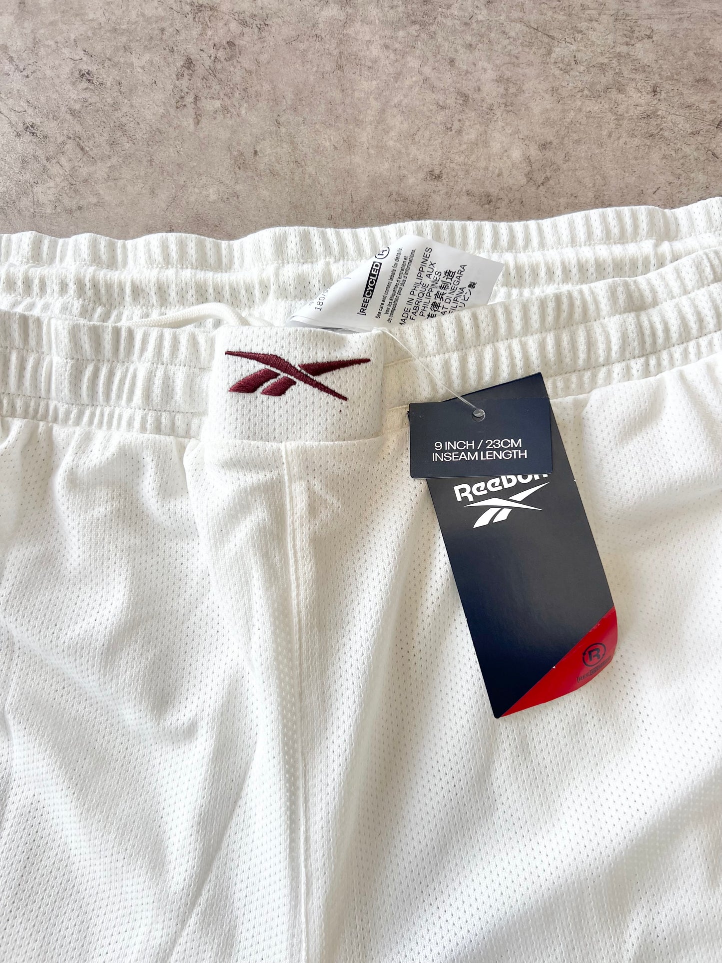 Reebok White Basket Ball Shorts (40")