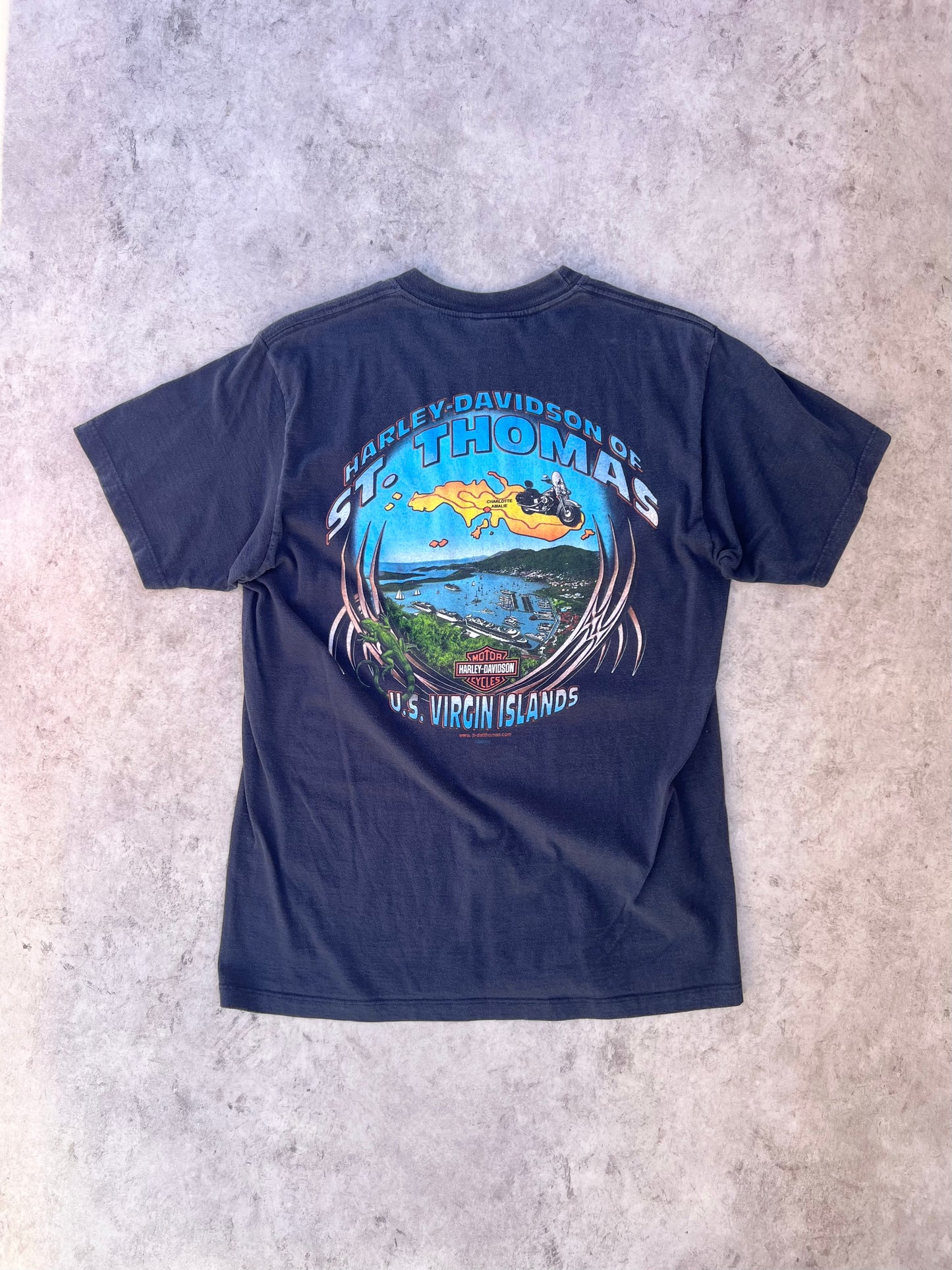 Vintage Harley Davidson St. Thomas U.S Virgin Islands Tee (L)