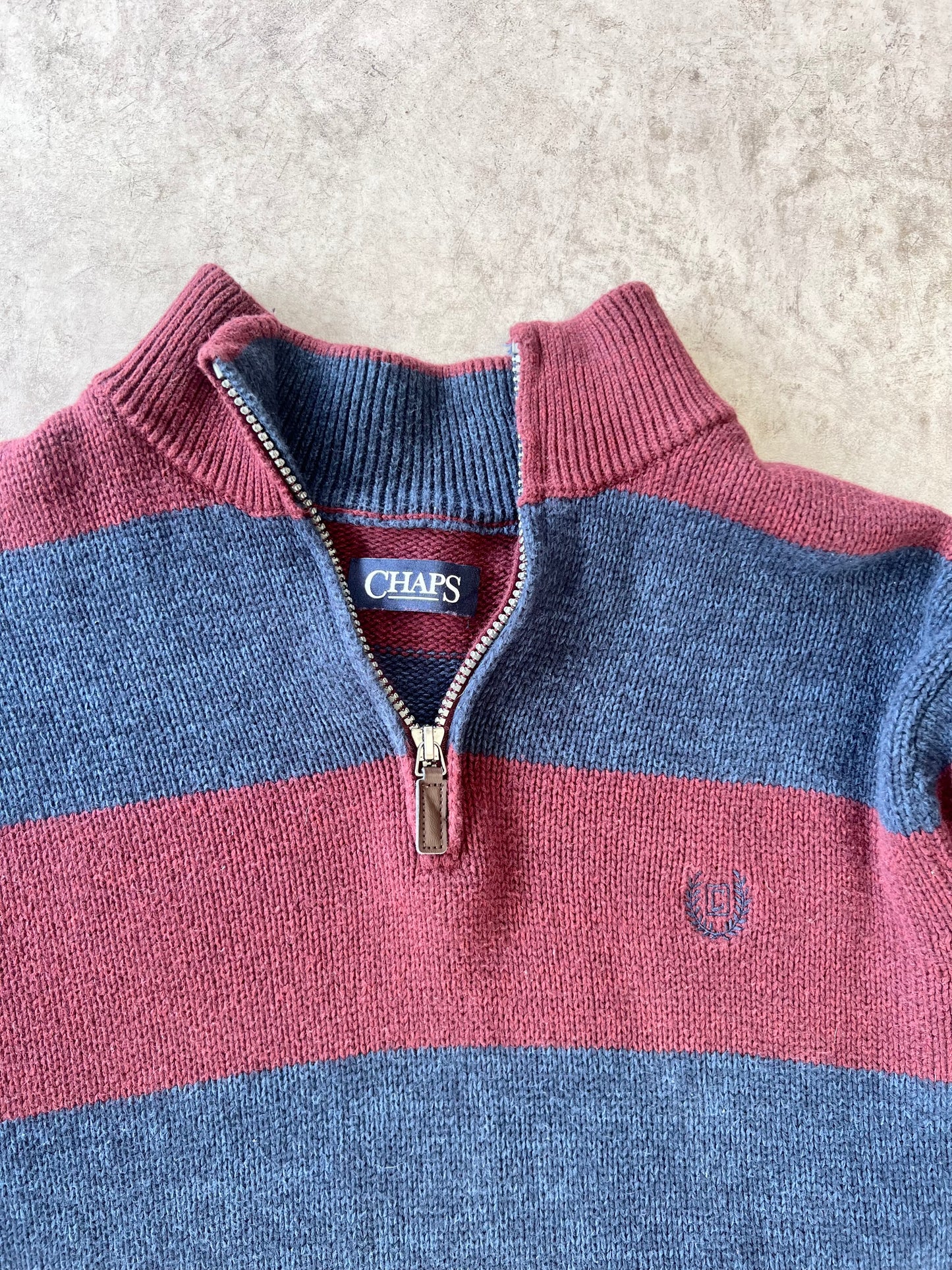 Vintage 90's Chaps Ralph Lauren 1/4 Zip Knit Sweater (L)