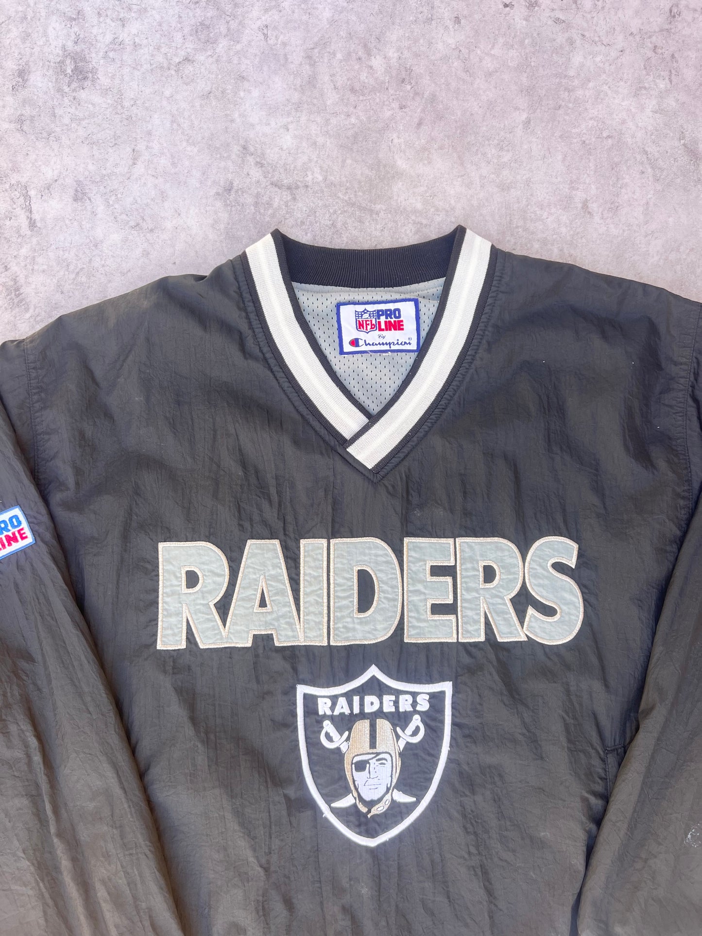 Vintage Oakland Raiders Reversible Pro Line Champion Pullover (XL)