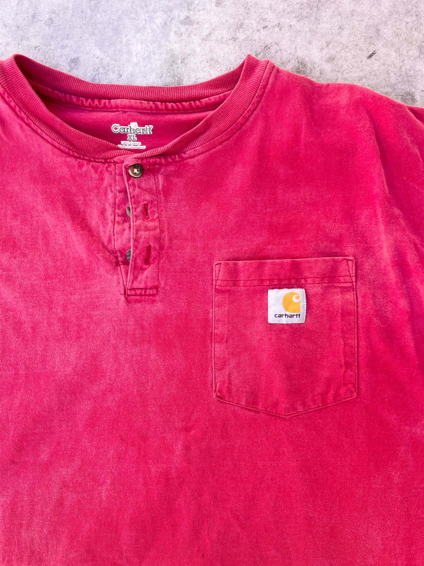 Vintage Carhartt Button Up Pocket Tee (XL)