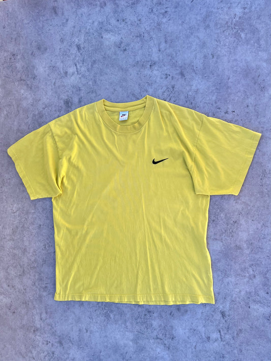Vintage Nike Mustard Swoosh Tee (XL)