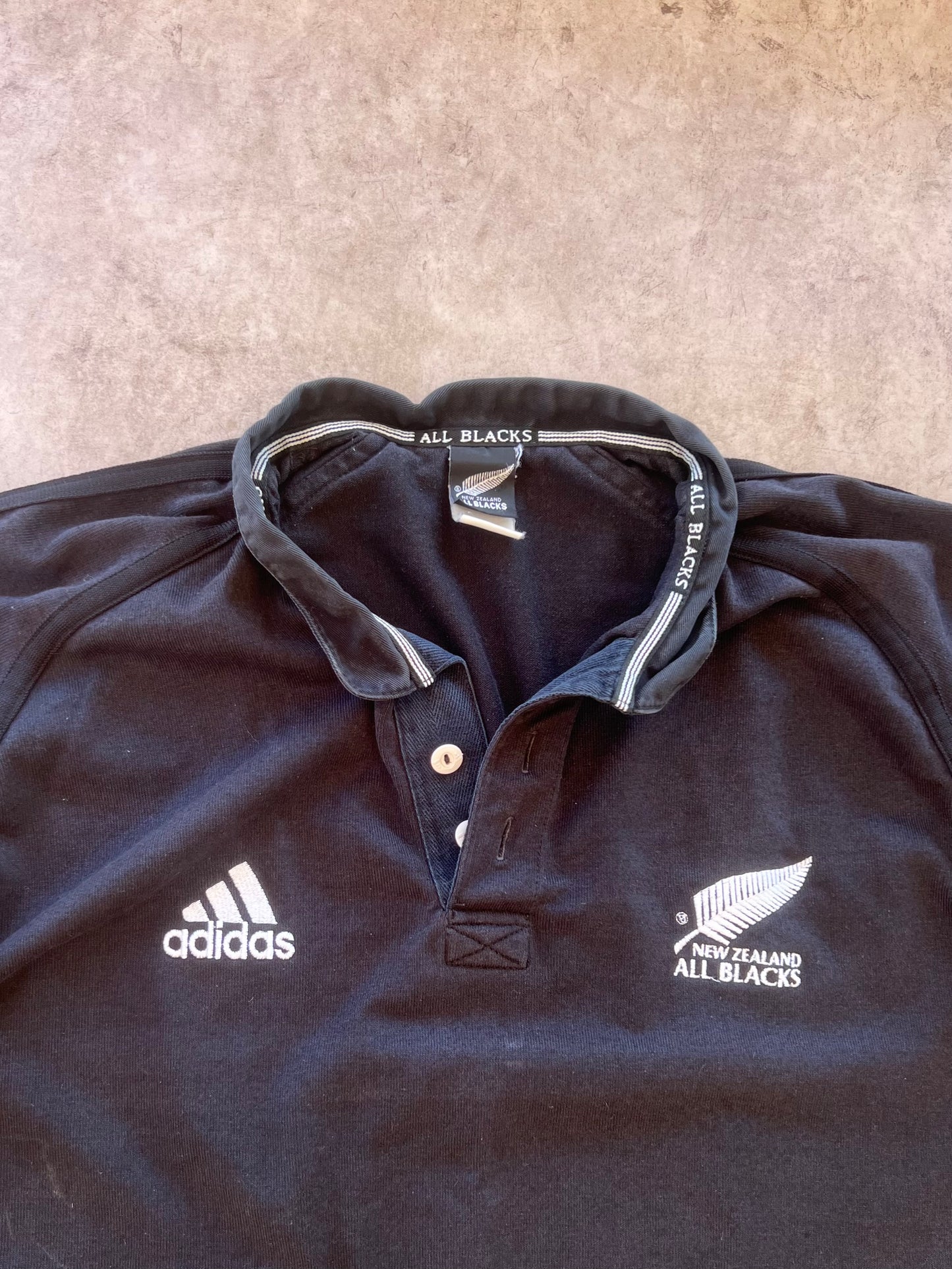 Vintage Adidas New Zealand All Blacks Polo (L)