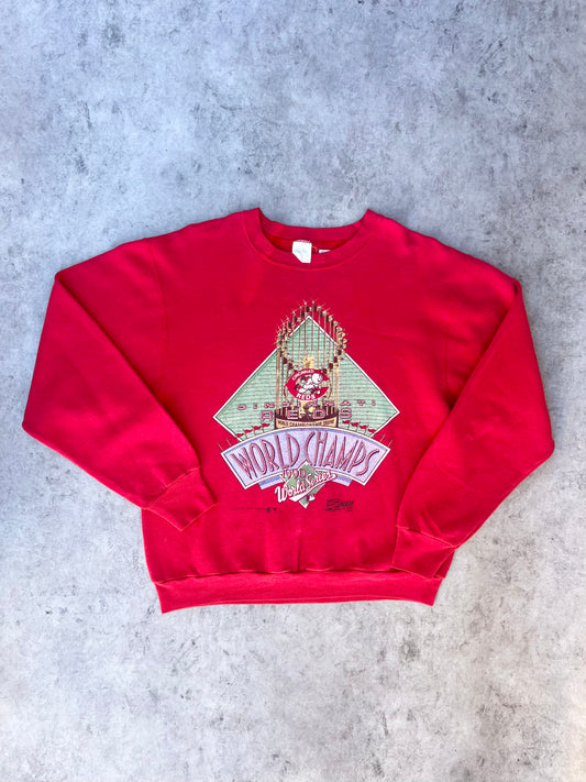 Vintage 1990 Cincinnati Reds World Champs Crewneck (L)