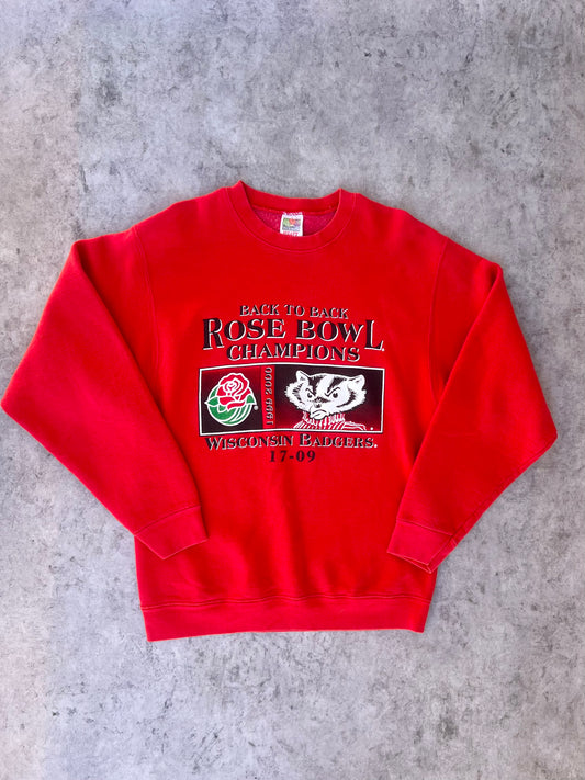 Vintage 1999-2000 Rose Bowl Badgers Crewneck (M)
